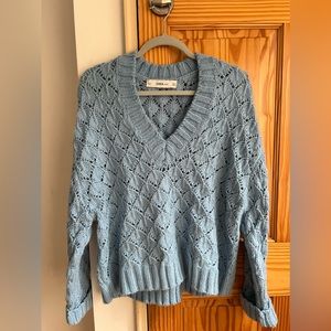 ZARA Blue Knit Sweater